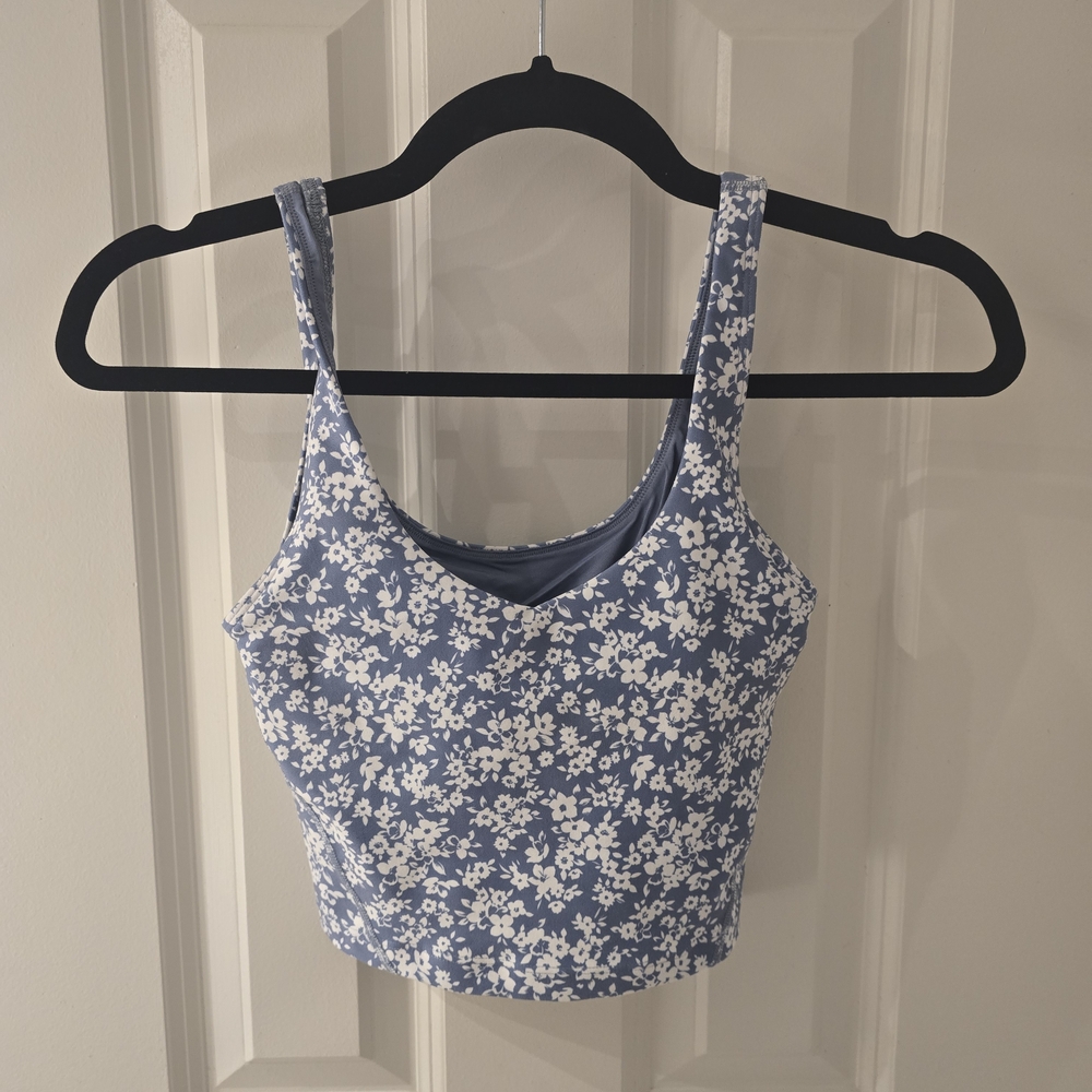 Hollister Blue Floral Crop Top Brand New